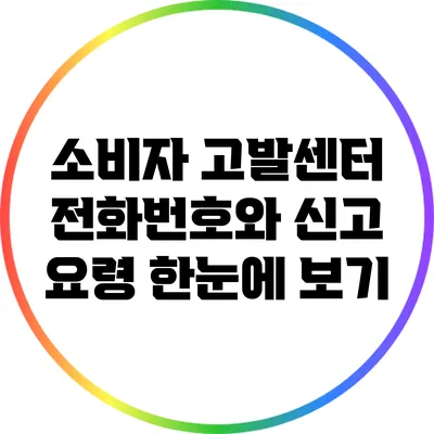소비자 고발센터 전화번호와 신고 요령 한눈에 보기