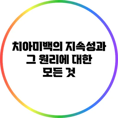 치아미백의 지속성과 그 원리에 대한 모든 것