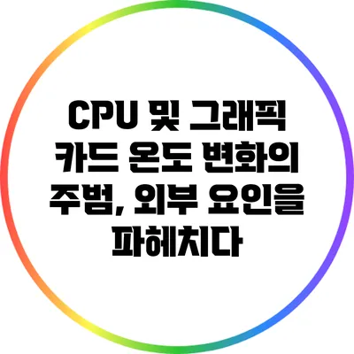 CPU 및 그래픽 카드 온도 변화의 주범, 외부 요인을 파헤치다