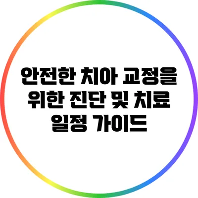 안전한 치아 교정을 위한 진단 및 치료 일정 가이드