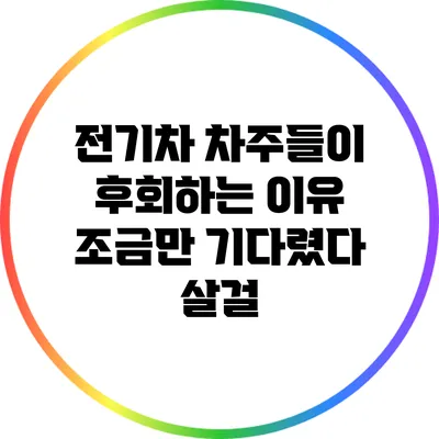 전기차 차주들이 후회하는 이유: 조금만 기다렸다 살걸