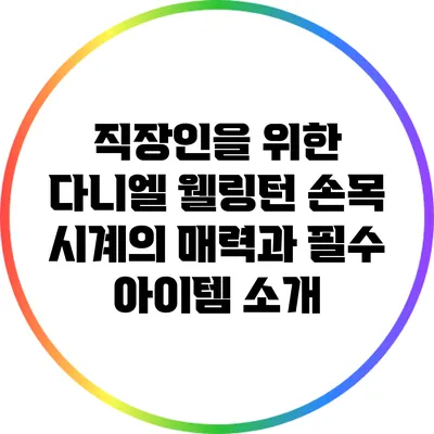 직장인을 위한 다니엘 웰링턴 손목 시계의 매력과 필수 아이템 소개