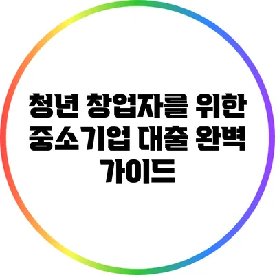 청년 창업자를 위한 중소기업 대출 완벽 가이드