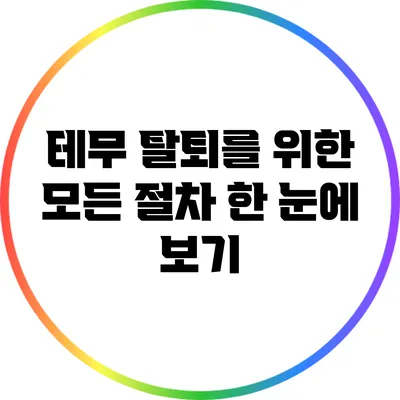 테무 탈퇴를 위한 모든 절차 한 눈에 보기