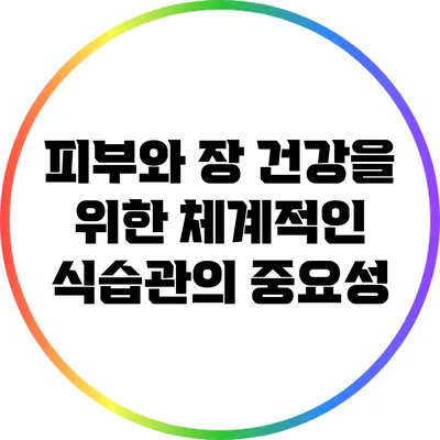 피부와 장 건강을 위한 체계적인 식습관의 중요성
