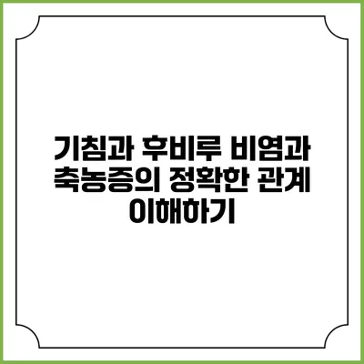 기침과 후비루: 비염과 축농증의 정확한 관계 이해하기
