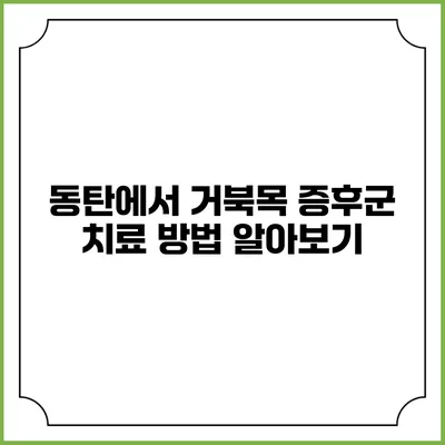 동탄에서 거북목 증후군 치료 방법 알아보기