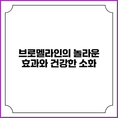 브로멜라인의 놀라운 효과와 건강한 소화