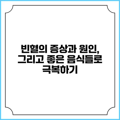 빈혈의 증상과 원인, 그리고 좋은 음식들로 극복하기