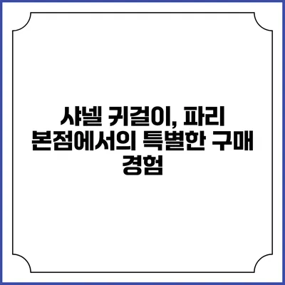 샤넬 귀걸이, 파리 본점에서의 특별한 구매 경험