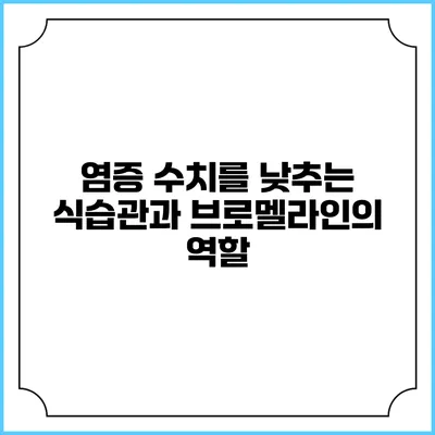 염증 수치를 낮추는 식습관과 브로멜라인의 역할