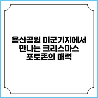 용산공원 미군기지에서 만나는 크리스마스 포토존의 매력