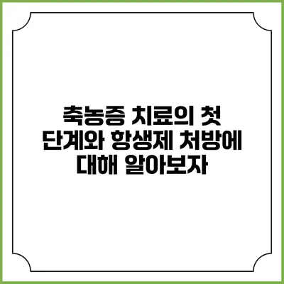 축농증 치료의 첫 단계와 항생제 처방에 대해 알아보자