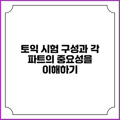 토익 시험 구성과 각 파트의 중요성을 이해하기