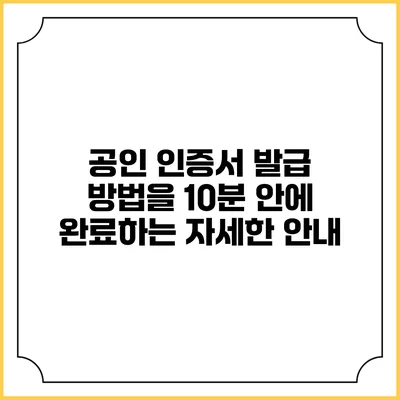 공인 인증서 발급 방법을 10분 안에 완료하는 자세한 안내