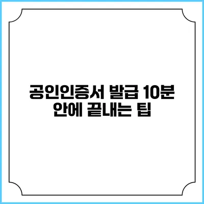 공인인증서 발급 10분 안에 끝내는 팁