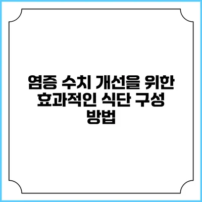 염증 수치 개선을 위한 효과적인 식단 구성 방법
