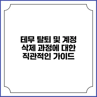 테무 탈퇴 및 계정 삭제 과정에 대한 직관적인 가이드