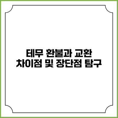 테무 환불과 교환 : 차이점 및 장단점 탐구